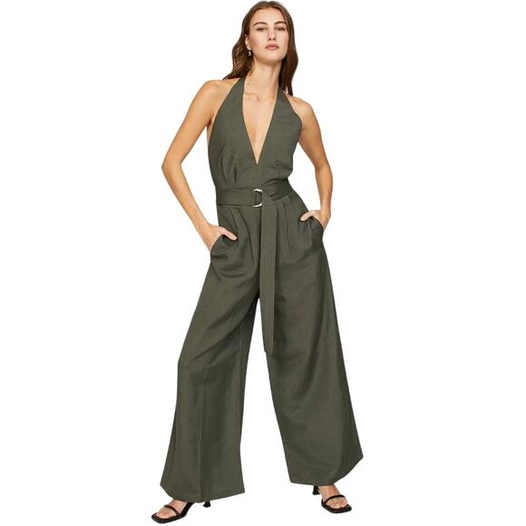 ADAM LIPPIES Women's Sage Halter Jumpsuit Size 10 - Picture 3 of 11
